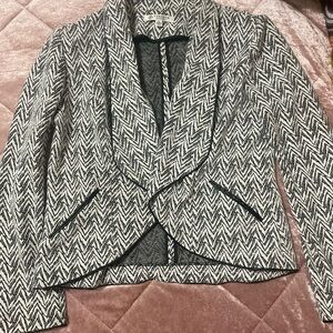 Versona Black and White Chevron Blazer